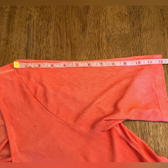 Easel Oversized Ribbed V-Neck T-shirt Sundress- Pink and Orange- Size S - Picture 11 of 12